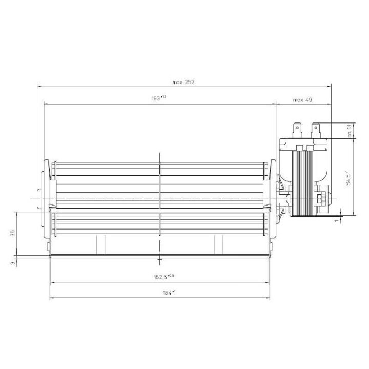 Ventola tangenziale EBM QLZ06/1800B39-2518H-140