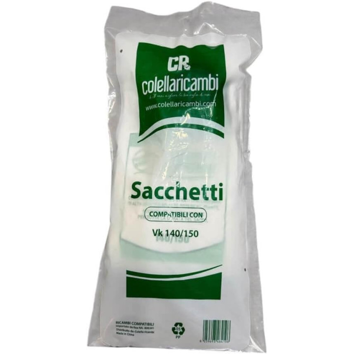 Sacchetti Compatibili per Vorwerk Folletto VK140 VK150 (6 PZ)