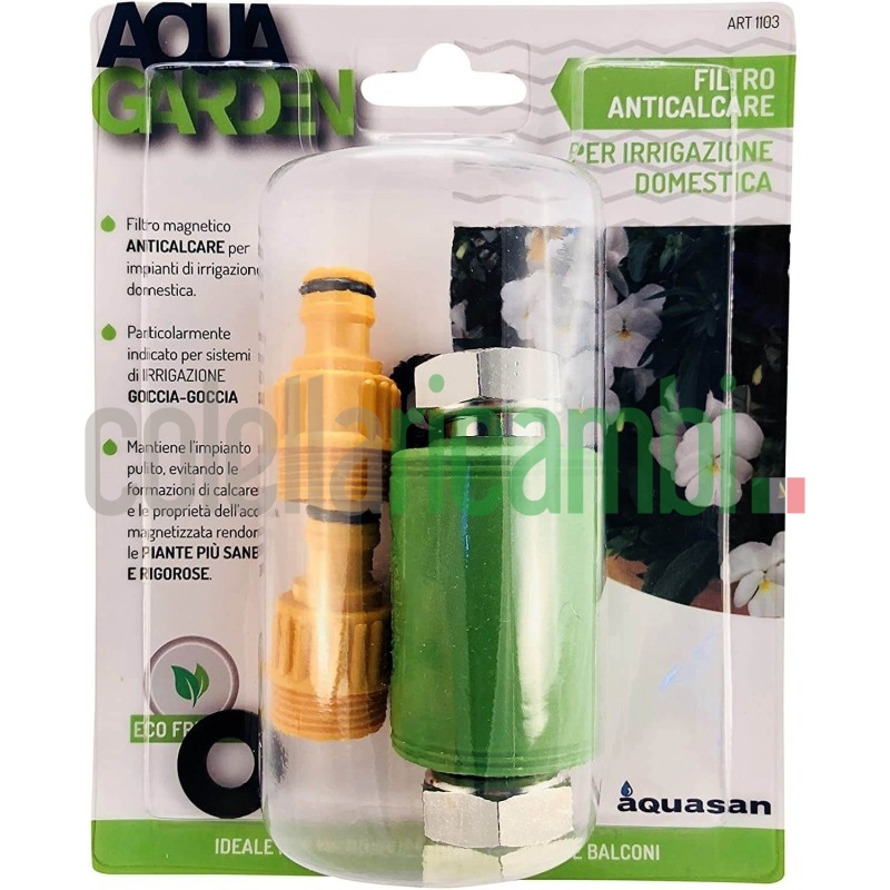 Aquasan Filtro Magnetico Anticalcare per Micro irrigazione, Verde