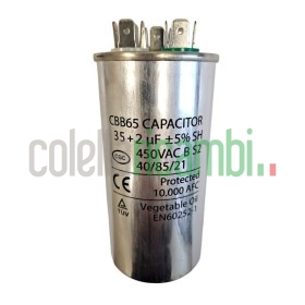 Condensatore in alluminio per climatizzatore condizionatore 35+2uF 450VAC