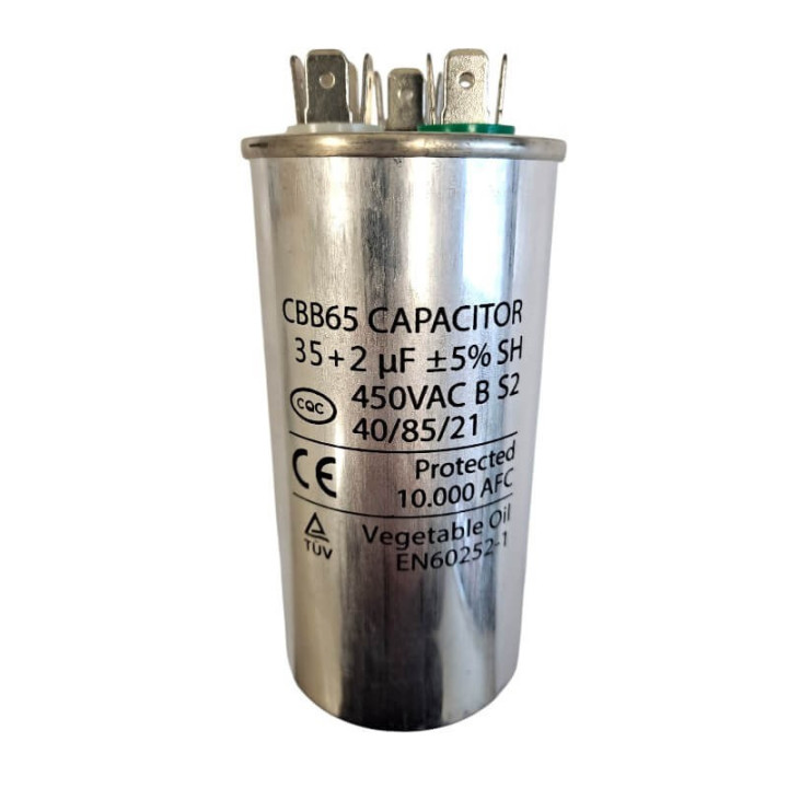 Condensatore in alluminio per climatizzatore condizionatore 35+2uF 450VAC