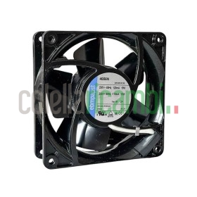 Ventilatore assiale EBM 4656N con struttura in alluminio pressofuso.