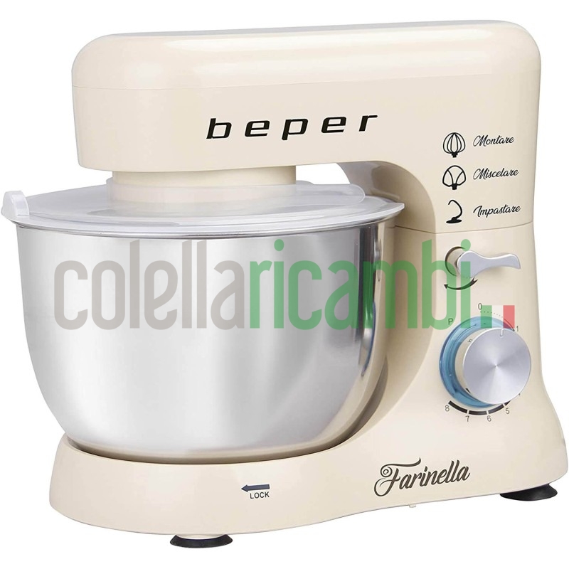 Beper Impastatrice 1000W 4,5L, Crema