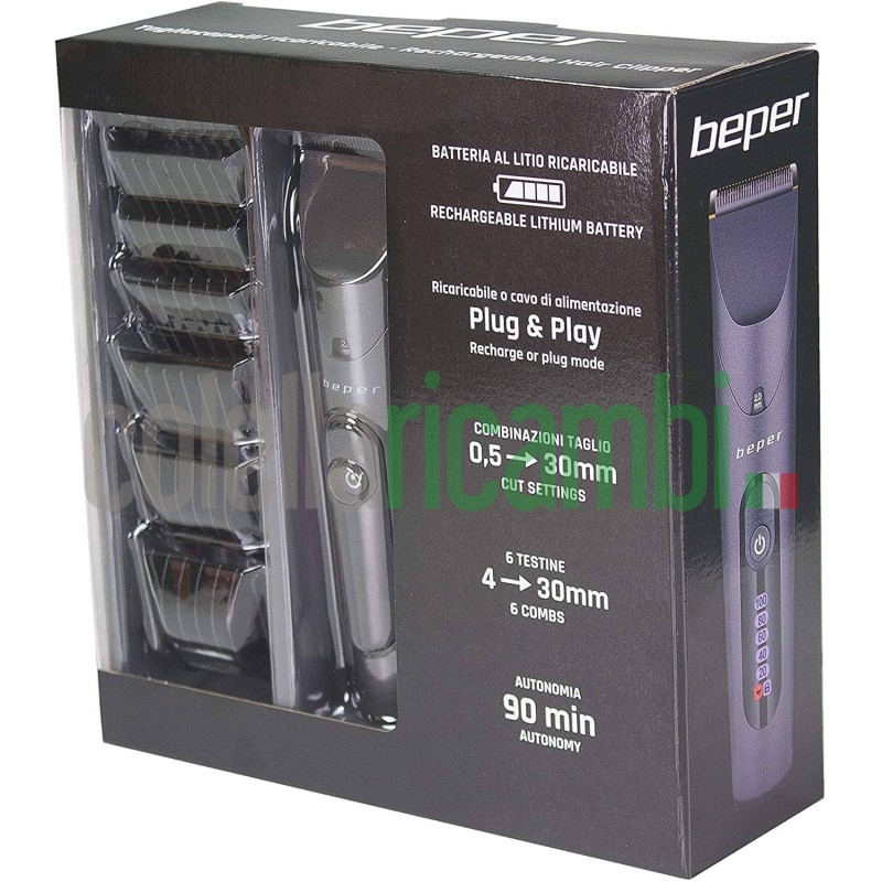 Beper Tagliacapelli Ricaricabile Plug And Play