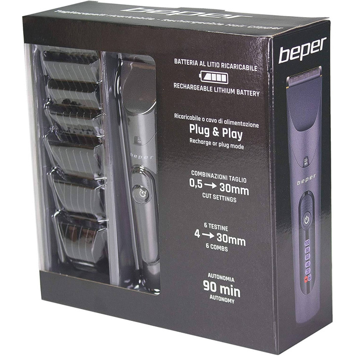 Beper Tagliacapelli Ricaricabile Plug And Play