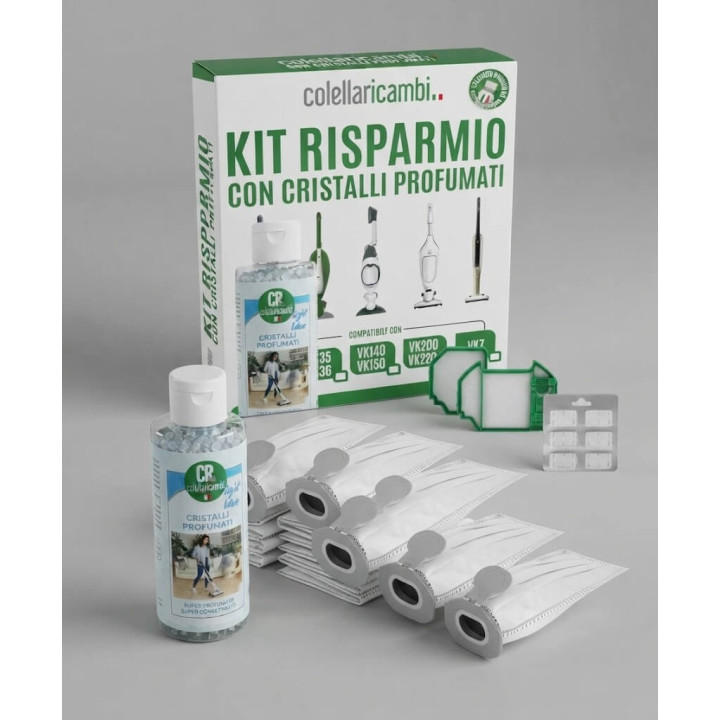 Kit Risparmio Con Granuli Profumati Dash per Folletto Vk7s