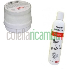 Kit Pulizia Inox Crema e Pasta Franke Originale Piani Cottura Lavelli Cappe Acciaio