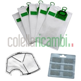 Kit Risparmio Adattabile 6 Sacchetti 1 Filtro Motore 1 Dovina VK 140 VK150