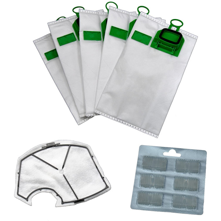 Kit Risparmio Adattabile 6 Sacchetti 1 Filtro Motore 1 Dovina VK 140 VK150