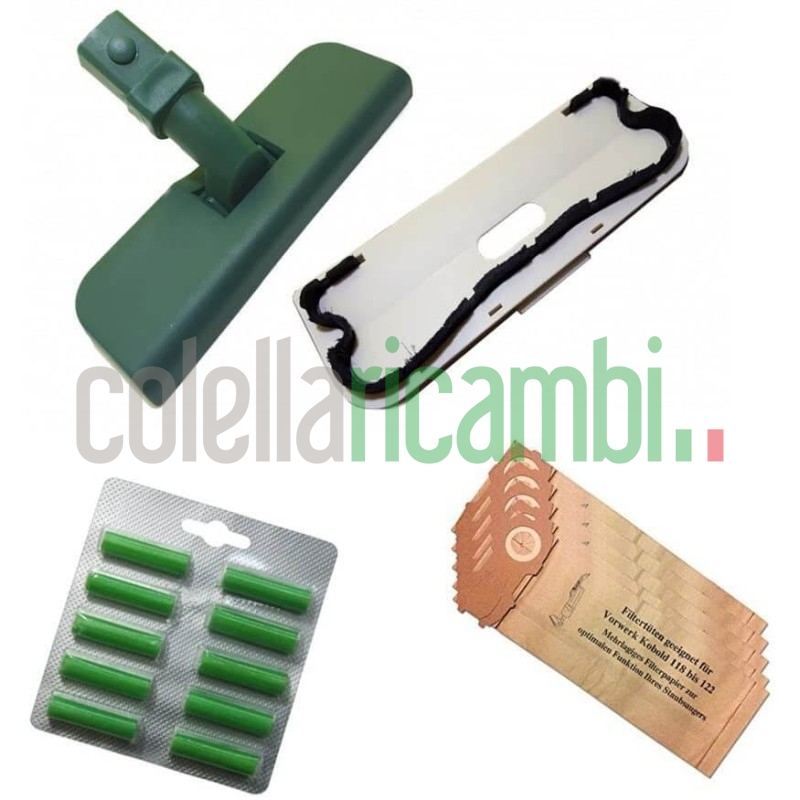 Kit Risparmio Adattabili Folletto Vk120 12 122 8 Sacchetti 10 Profumi 1 Spazzola Completa Con Setole