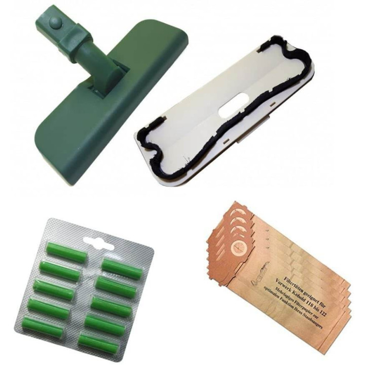 Kit Risparmio Adattabili Folletto Vk120 12 122 8 Sacchetti 10 Profumi 1 Spazzola Completa Con Setole