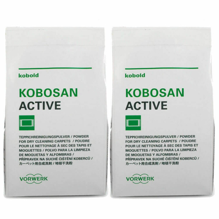 2 Buste Kobosan Active 500G Battitappeto Folletto Originali Vorwerk