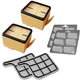 Kit Risparmio 2 Filtri Hepa 2 Filtri Motore 12 Profumini Adattabili Folletto VK135 VK136