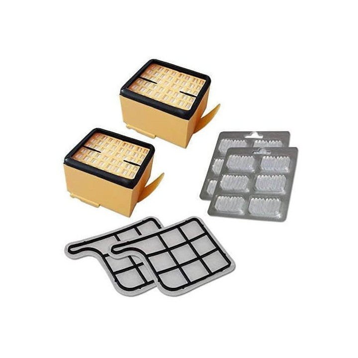 Kit Risparmio 2 Filtri Hepa 2 Filtri Motore 12 Profumini Adattabili Folletto VK135 VK136