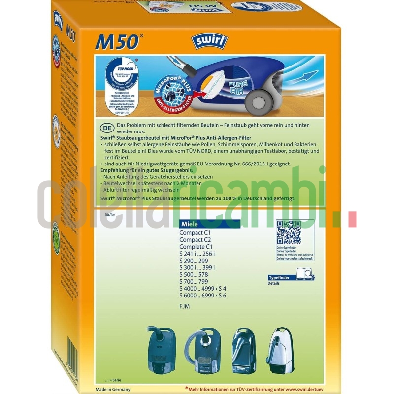 Sacchetti Originali Swirl Compatibili Aspirapolvere Miele