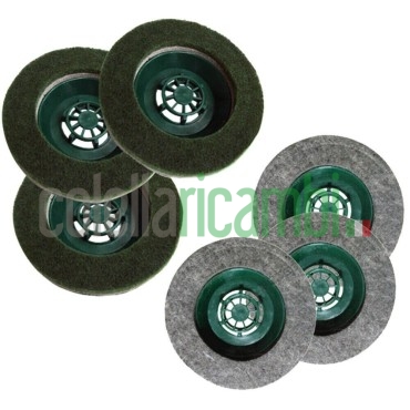 Tris Di Spazzole Feltro e Ruvidi Per Lucidatrice Vorwerk PL 510 PL 511 PL 512