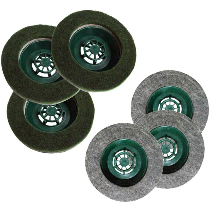 Tris Di Spazzole Feltro e Ruvidi Per Lucidatrice Vorwerk PL 510 PL 511 PL 512