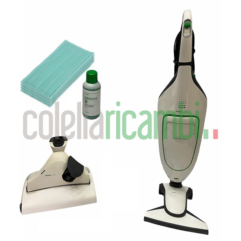 Aspirapolvere Vorwerk Folletto VK 200 con Pulilava SP530 Rigenerato Originale
