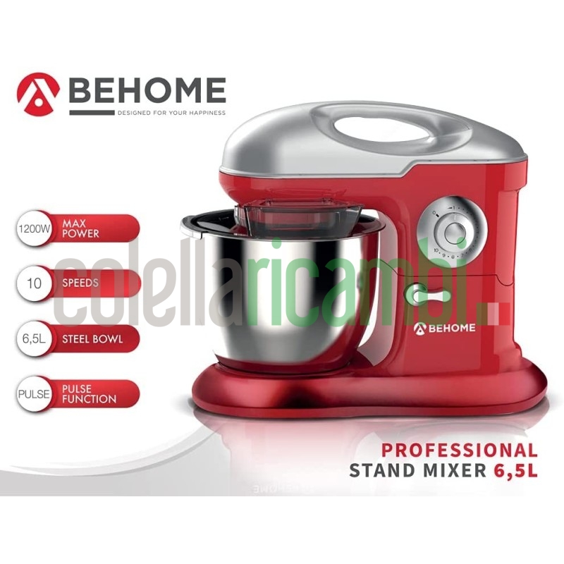 Behome Impastatrice Planetaria Professionale 6,5L Rosso