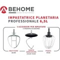 Behome Impastatrice Planetaria Professionale 6,5L Rosso