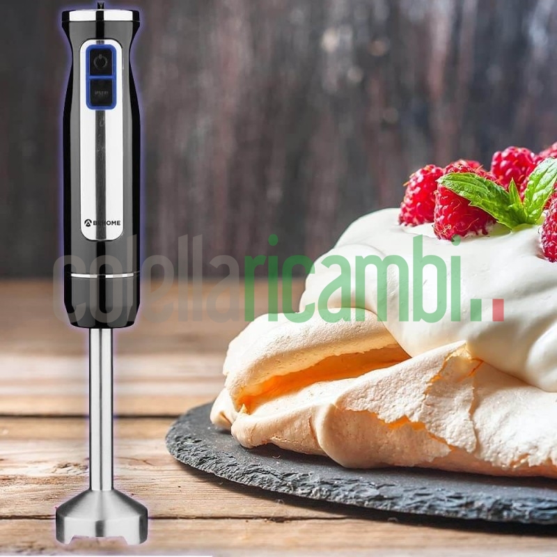 Frullatore a Immersione Mixer a Immersione in Acciaio Inox 800W