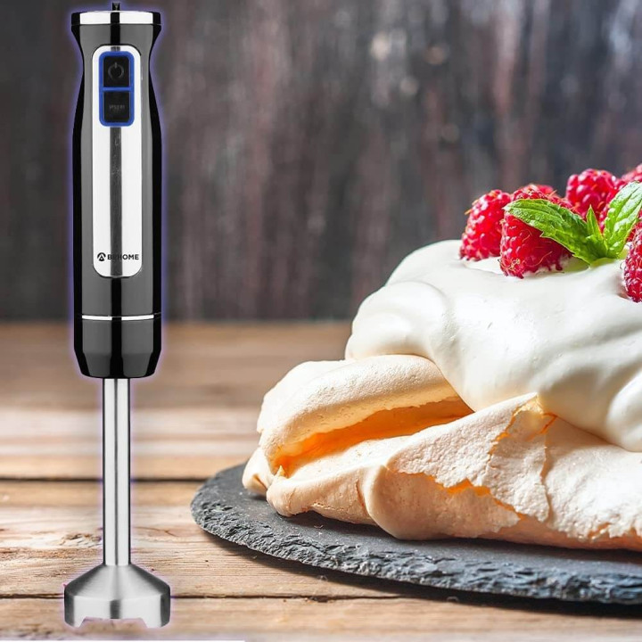 Frullatore a Immersione Mixer a Immersione in Acciaio Inox 800W