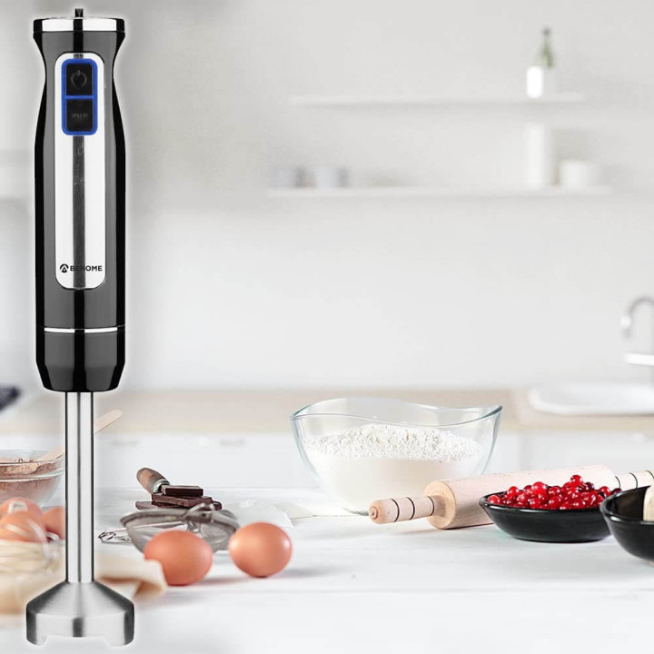 Frullatore a Immersione Mixer a Immersione in Acciaio Inox 800W