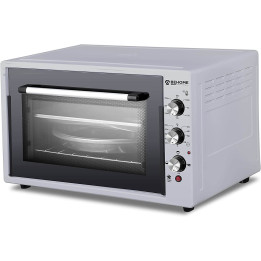 Behome Forno Elettrico 60 litri Ventilato Autopulente, Smaltato, Temperatura fino a 320° Doppio Vetro