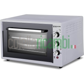 Behome Forno Elettrico 60 litri Ventilato Autopulente, Smaltato, Temperatura fino a 320° Doppio Vetro