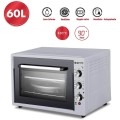 Behome Forno Elettrico 60 litri Ventilato Autopulente, Smaltato, Temperatura fino a 320° Doppio Vetro