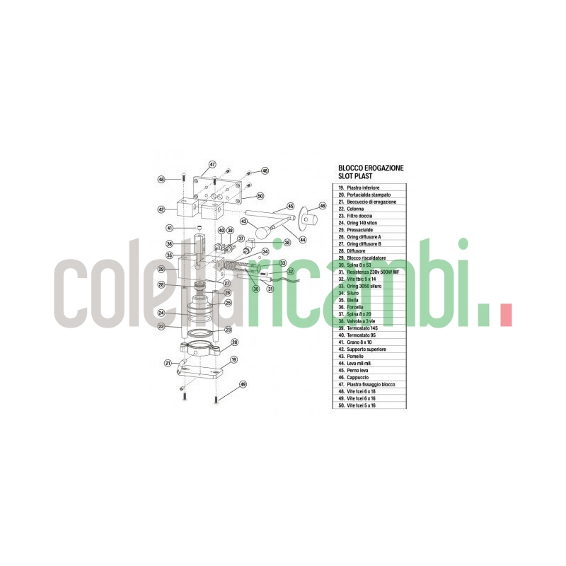 Resistenza 230v 500w Originale Faber Slot