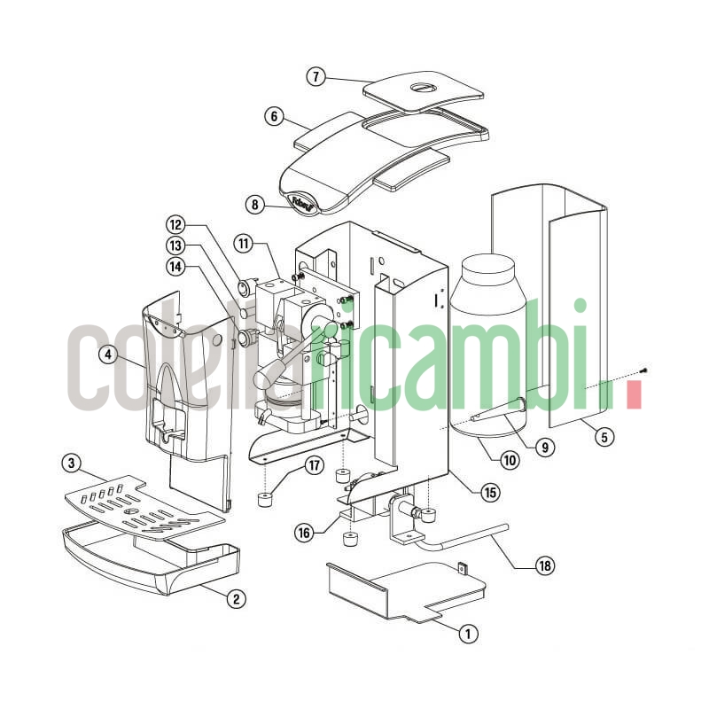 Corpo Superiore Bianco Originale Faber Slot