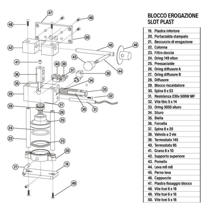 Pressacialda in Ottone a Campana Originale Faber Slot