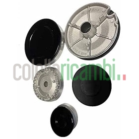 Kit 4 Fuochi Completo Bruciatori e Cappellotti
