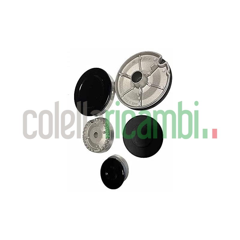 Kit 4 Fuochi Completo Bruciatori e Cappellotti