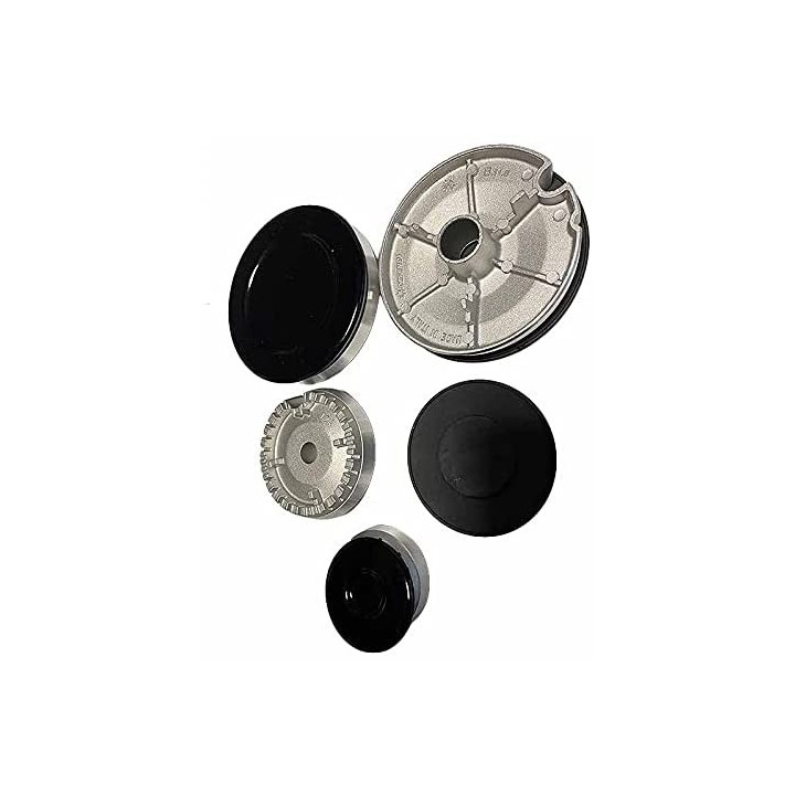 Kit 4 Fuochi Completo Bruciatori e Cappellotti