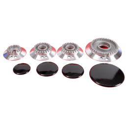 Kit +Bruciatori + Cappellotti Piattelli Adattabili Smeg 2 Fori