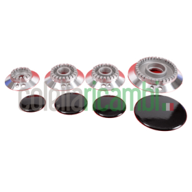Kit +Bruciatori + Cappellotti Piattelli Adattabili Smeg 2 Fori
