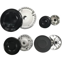 Kit Bruciatori+Cappellotti Adattabili Piano Cottura Indesit Ariston Samet Nardi