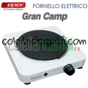 Fornello Elettrico con Piastra in Ghisa Gran Camp Beper 
