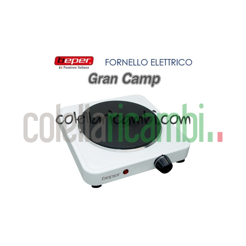 Fornello Elettrico con Piastra in Ghisa Gran Camp Beper 