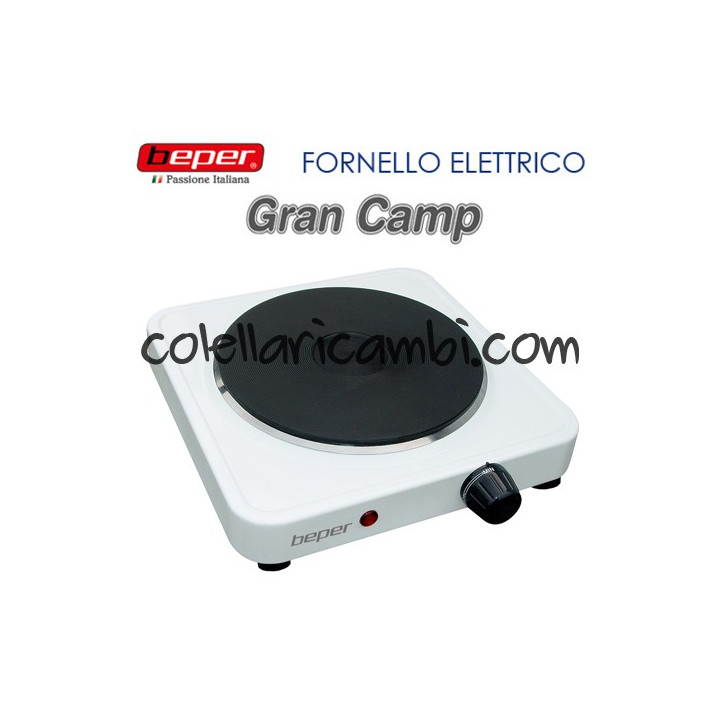 Fornello Elettrico con Piastra in Ghisa Gran Camp Beper 