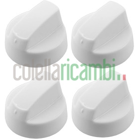 Kit 4 Manopola Universale Per Piano Cottura Bianca