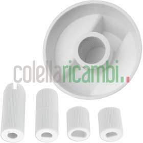 Kit 4 Manopola Universale Per Piano Cottura Bianca