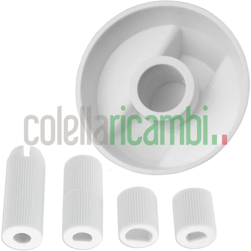 Kit 4 Manopola Universale Per Piano Cottura Bianca