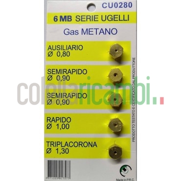 Ugelli Gpl 6 MB Universale Diametro mm. 6Mb, Tipo gas Gpl