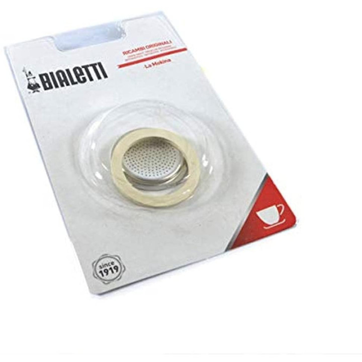 Set di 3 Guarnizioni e 1 Portafiltro a 1/2 Tazza Moka Bialetti
