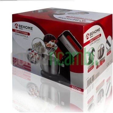 Sbattitore Elettrico BeHome con ciotola rotante acciaio 3 litri