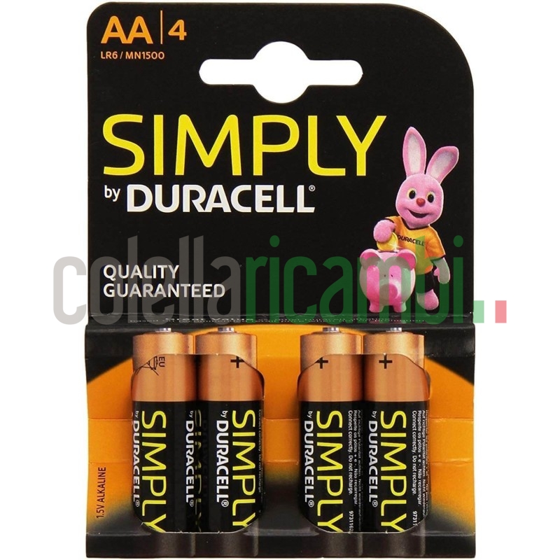 Duracell Simply Batterie Alcaline, Stilo, AA