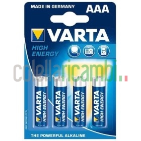 Batterie 1,5V Alcalina Ministilo Varta 4pz Blister High Energy